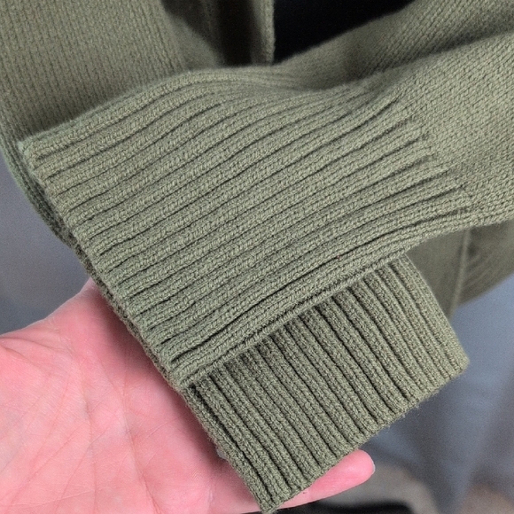 Sonoma Women's Olive Cardigan Sweater - Picture 4 of 7